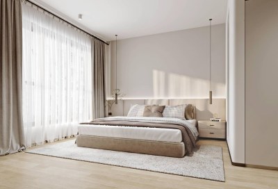 现代家居卧室3D模型下载